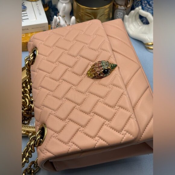 🆕 KURT GEIGER LONDON 🧿 NWOT Large Kensington Long Flap East West Bag, Peach - Picture 16 of 16